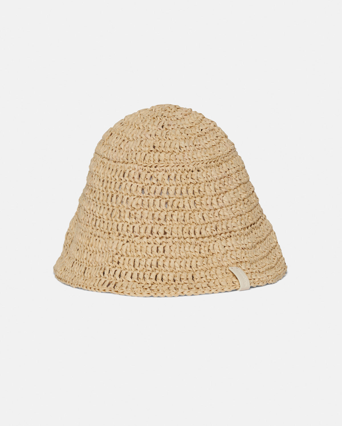 Dunia Beige Raffia Crochet Bucket Hat