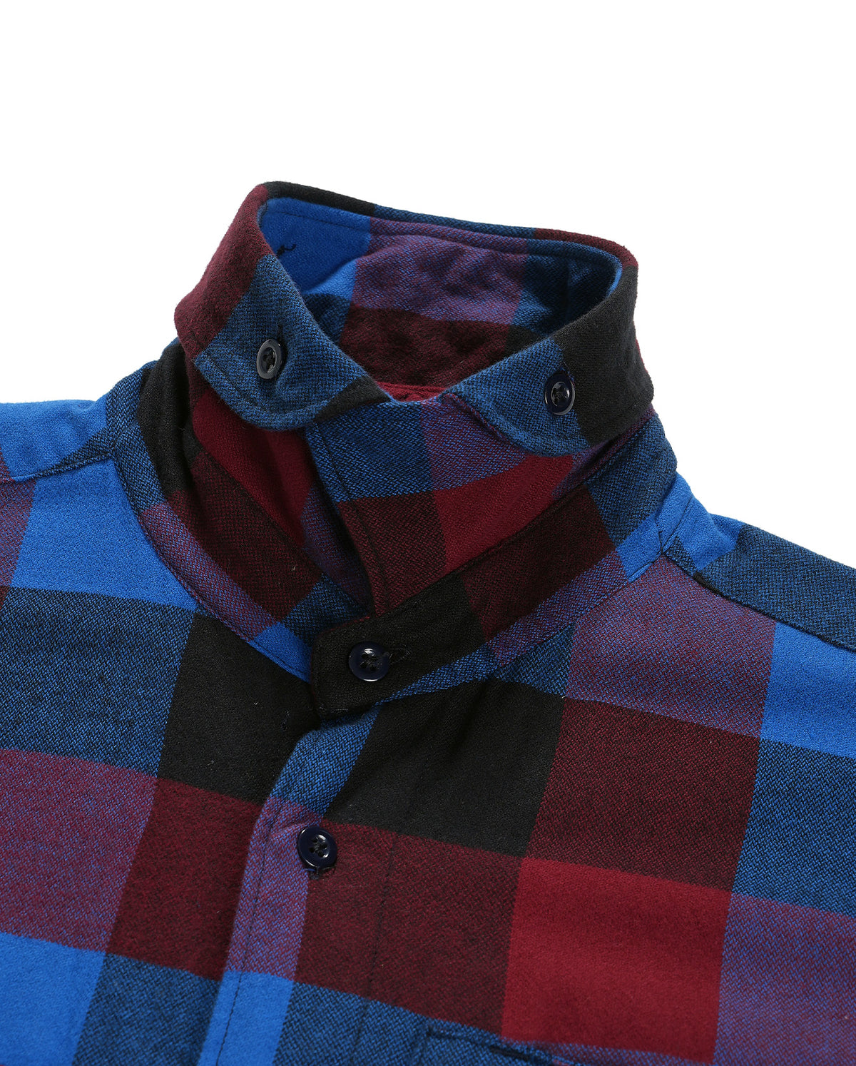 Trail Cotton Block Check Shirt - Blue/Red