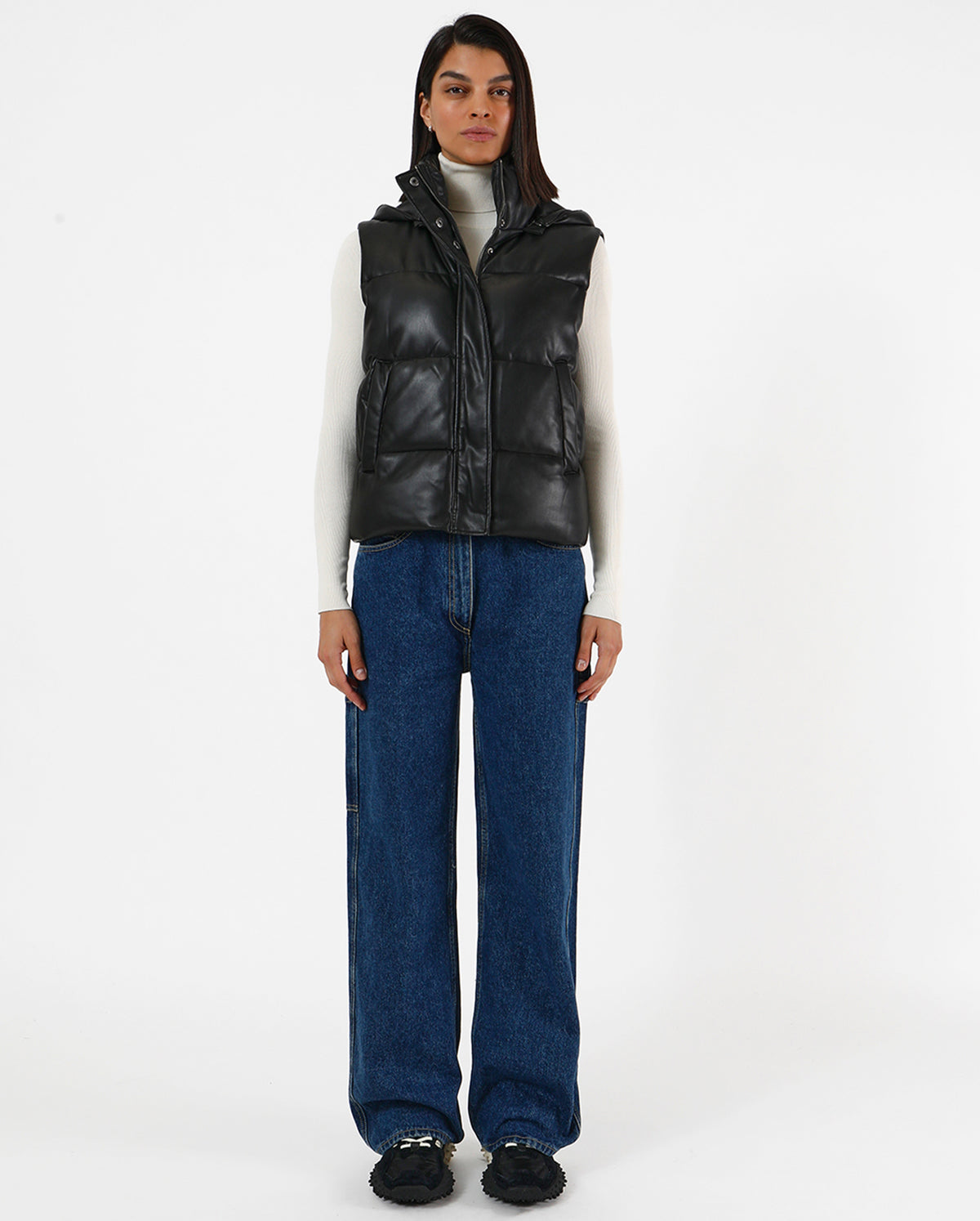 Rocky Leather Puffer Vest