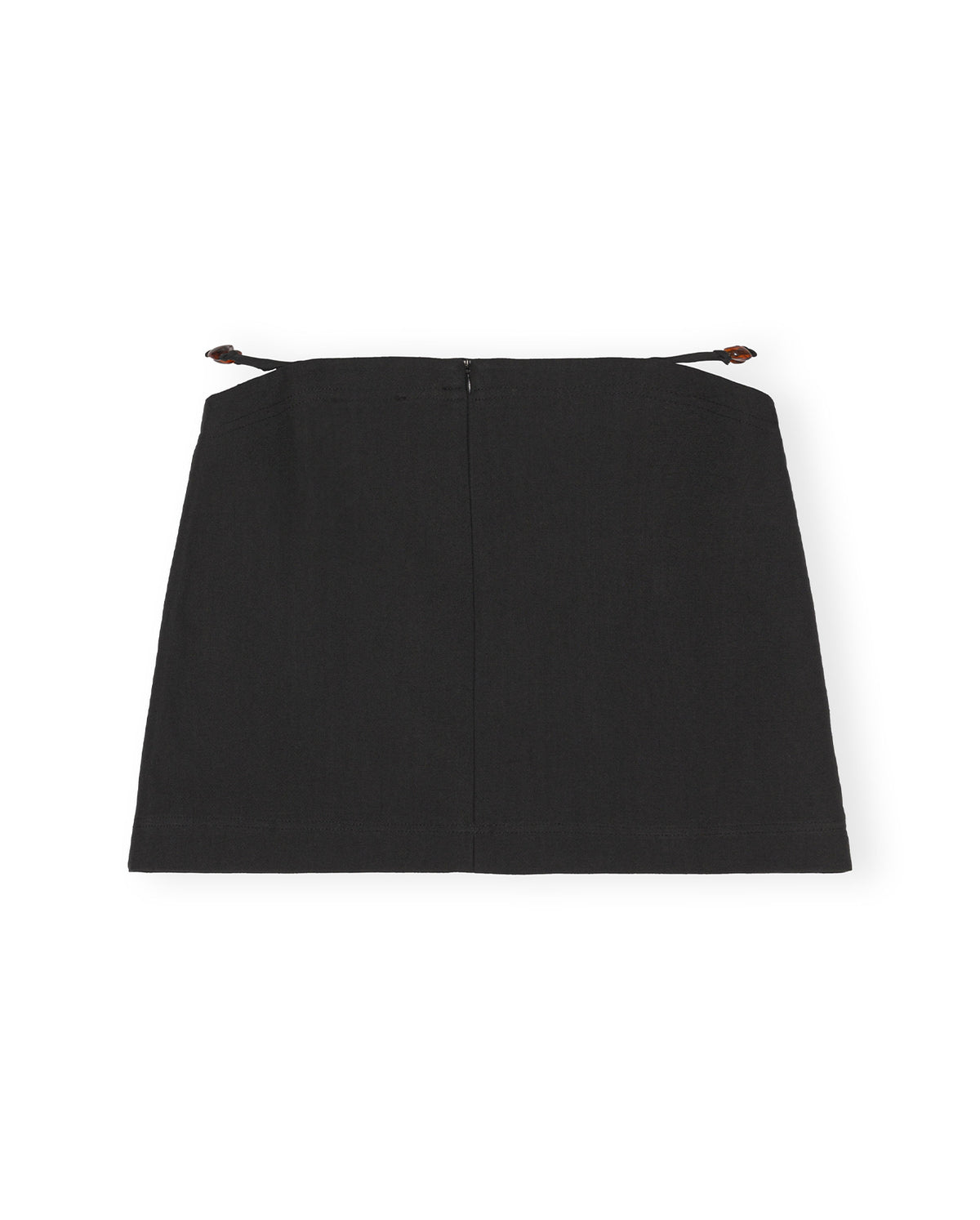 Cotton Suiting Mini Skirt - Black