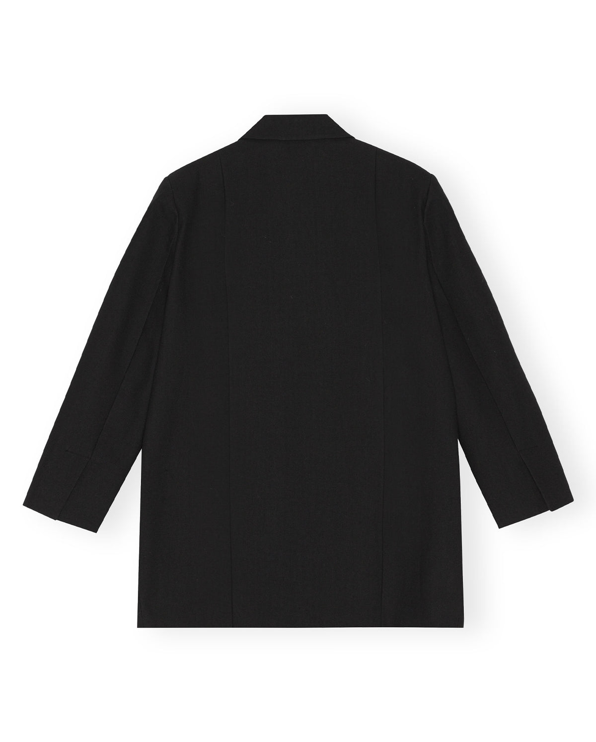 Cotton Suiting Oversized Blazer - Black