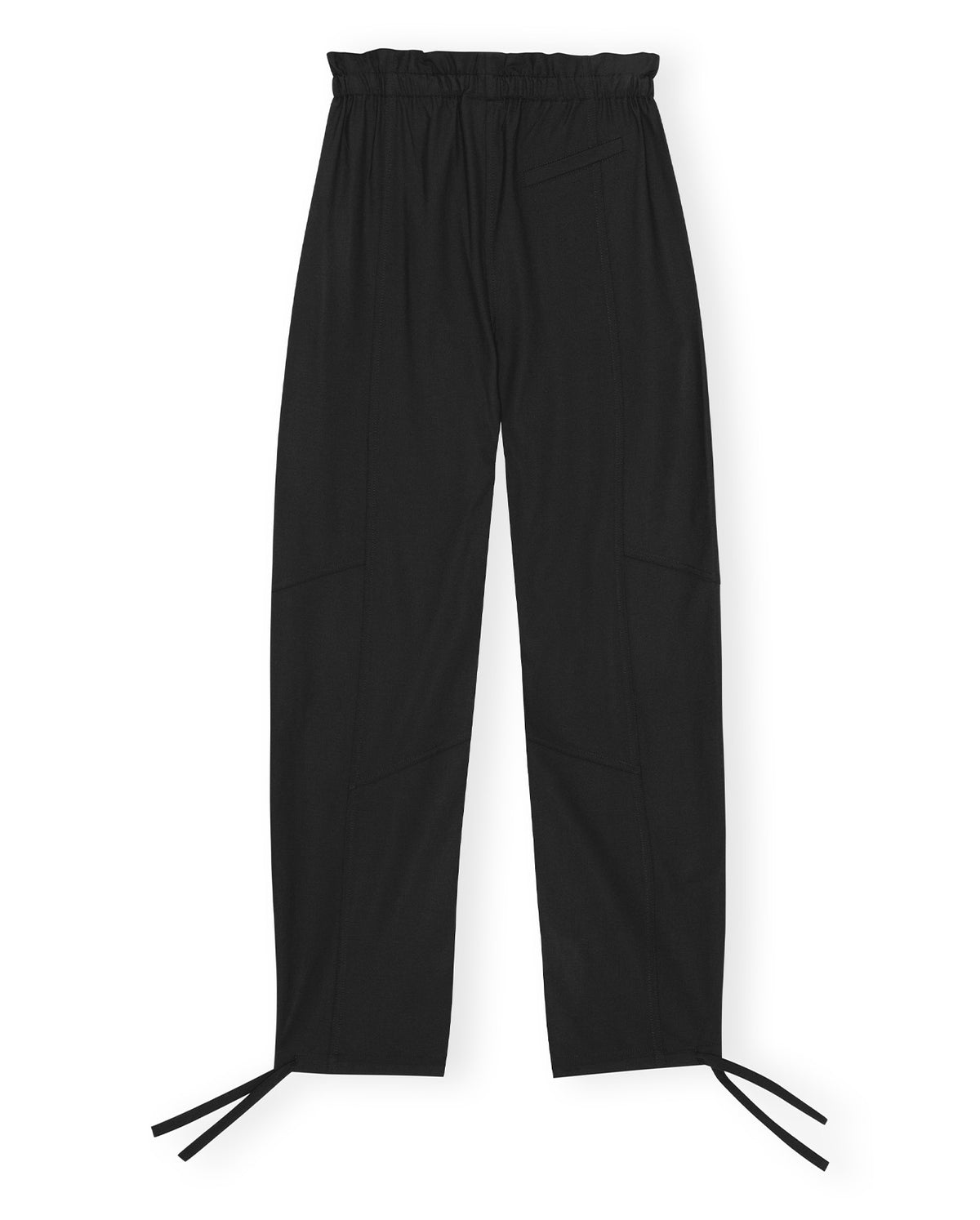 Drapey Melange Elasticated Waist Pants - Black