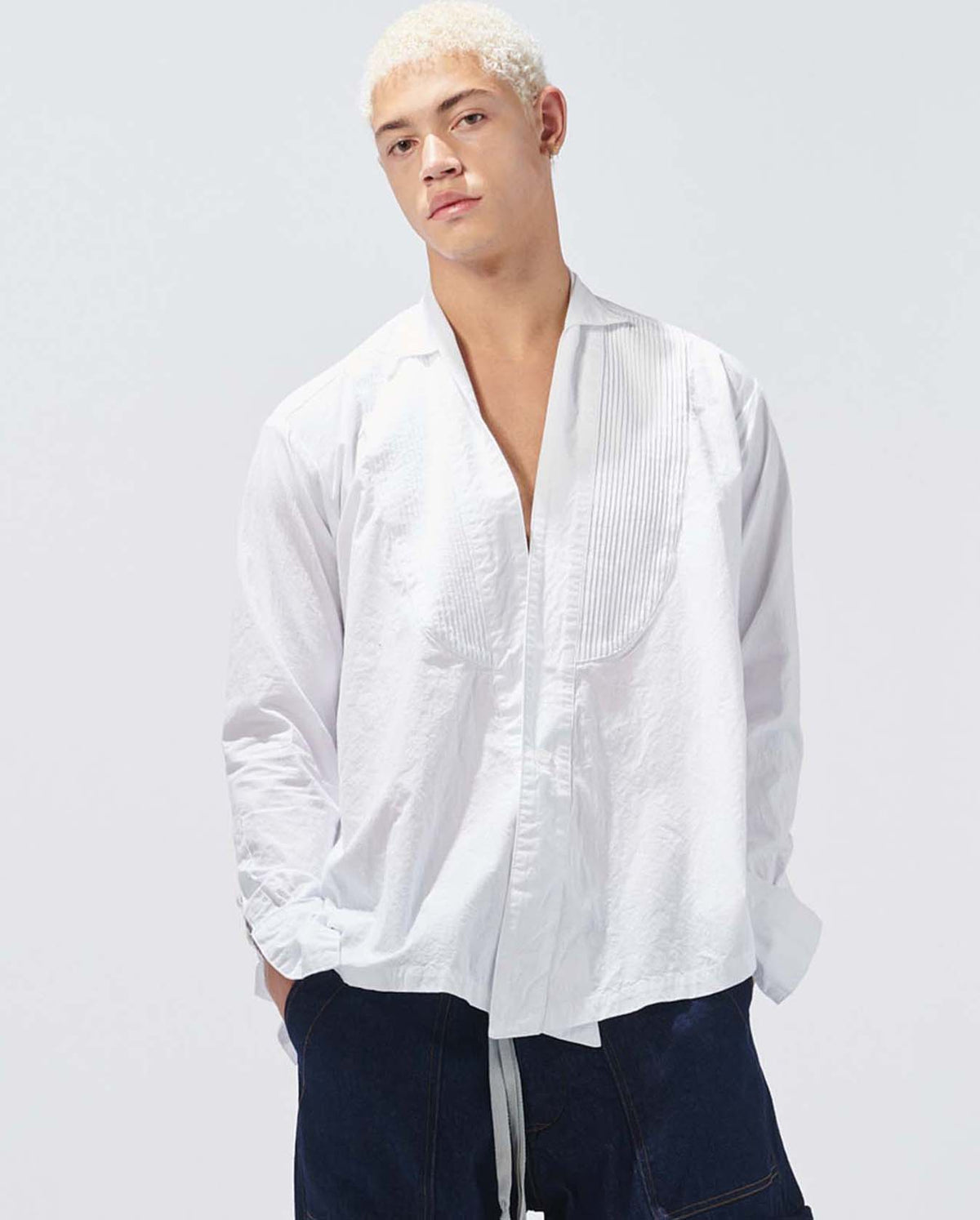 Long Sleeve Tux G1 Shirt - White