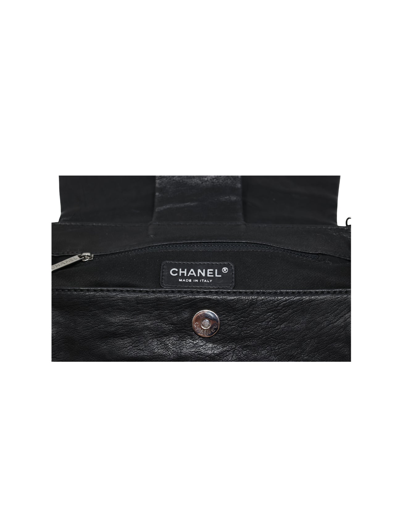 CHANEL Calfskin Diamond Stitch Accordian Flap Bag