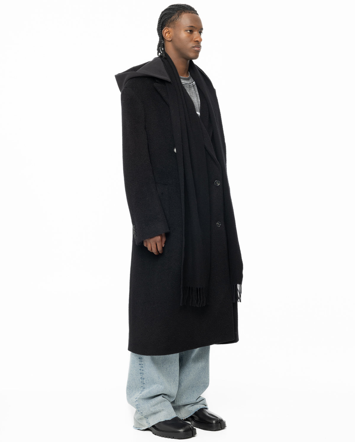 Double Breasted Wool-Blend Coat