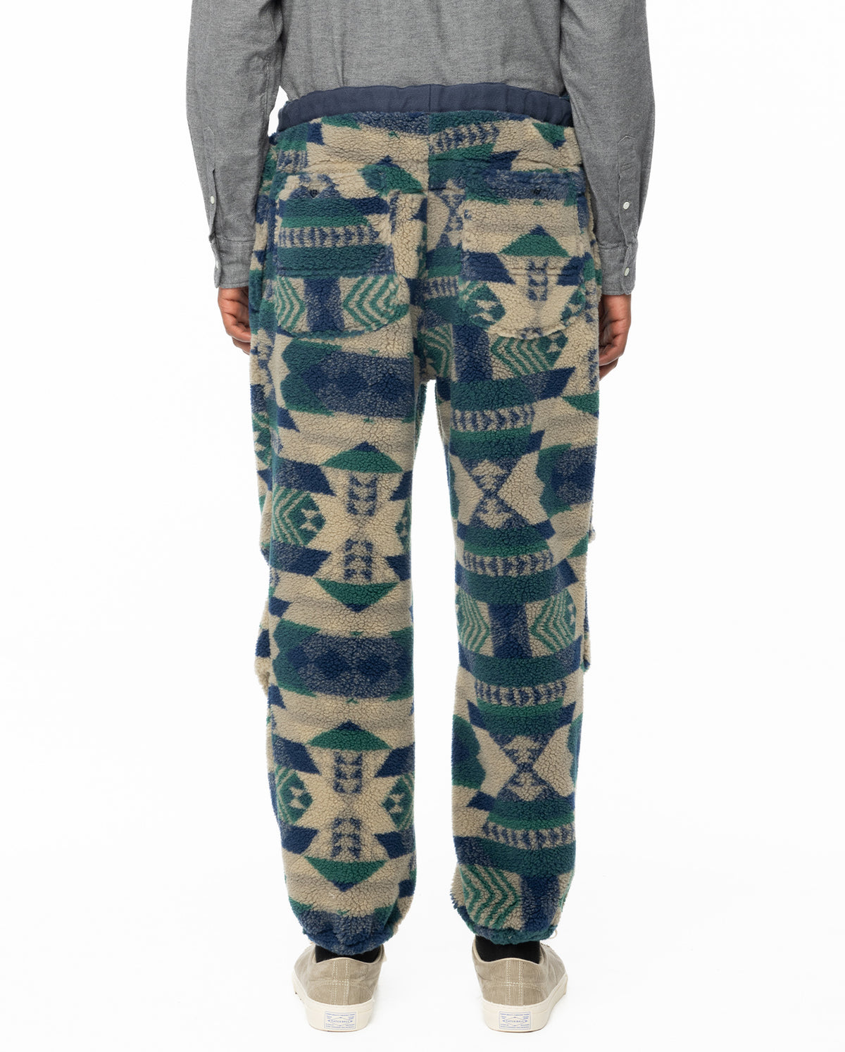 Gym Pants Wide Jacquard Boa In Navy