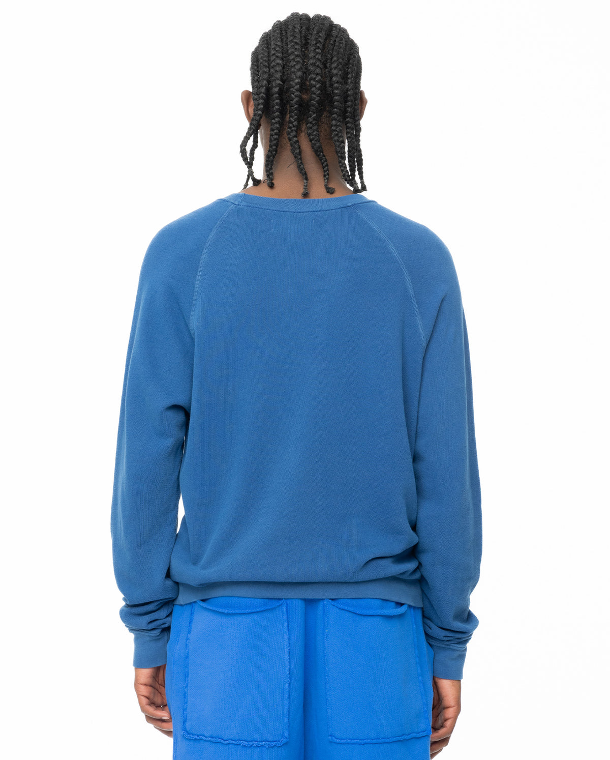 Crewneck Raglan Sweater - Washed Cobalt