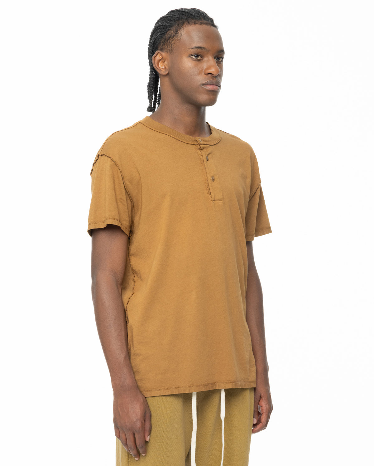Inside Out S/S Henley Tee - Pimento