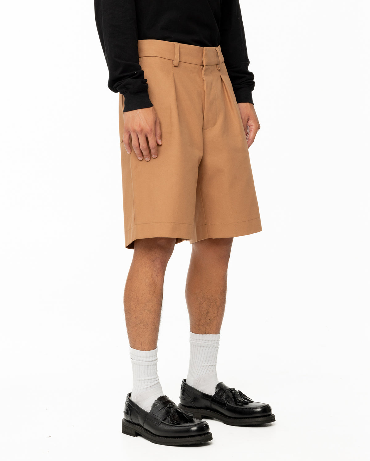 Callen Pleated Shorts - Rust