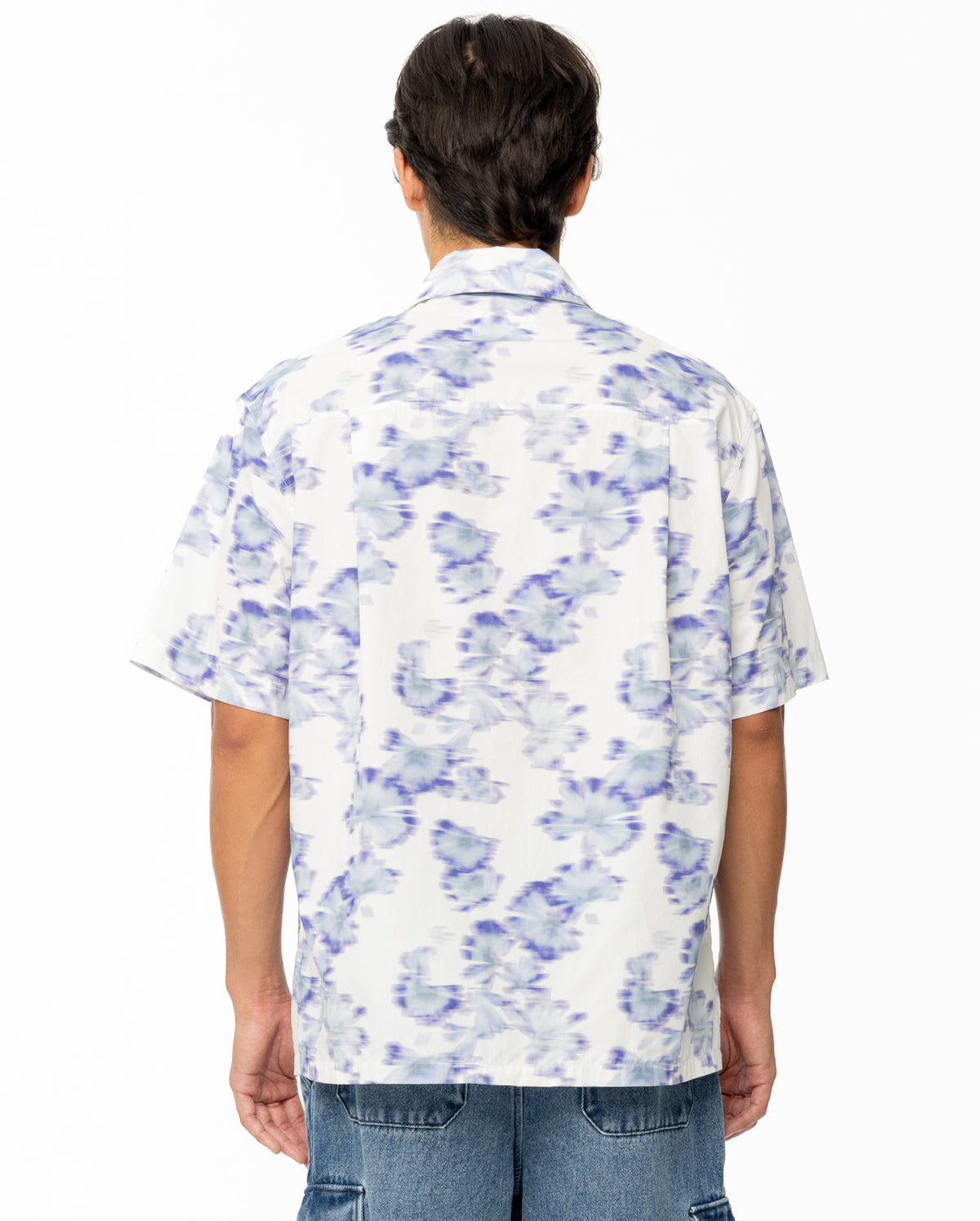 Lazlo Printed Short Sleeve Shirt - Light Blue