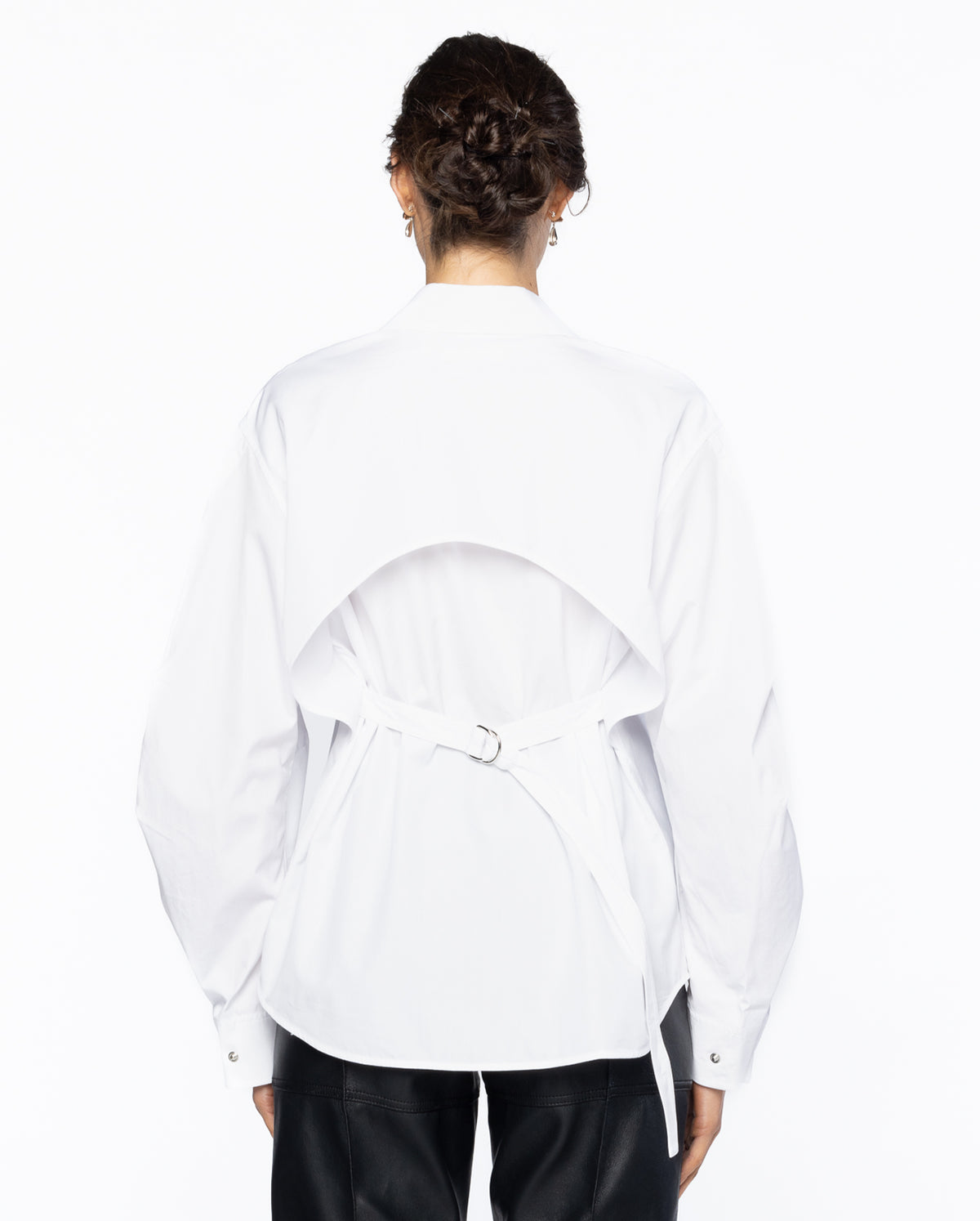 Belted Back Shirt - Optic White