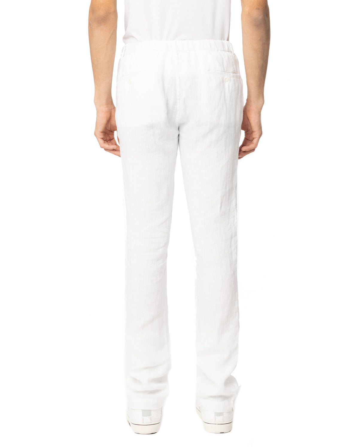 Tanker Drawstring Linen Pants - White
