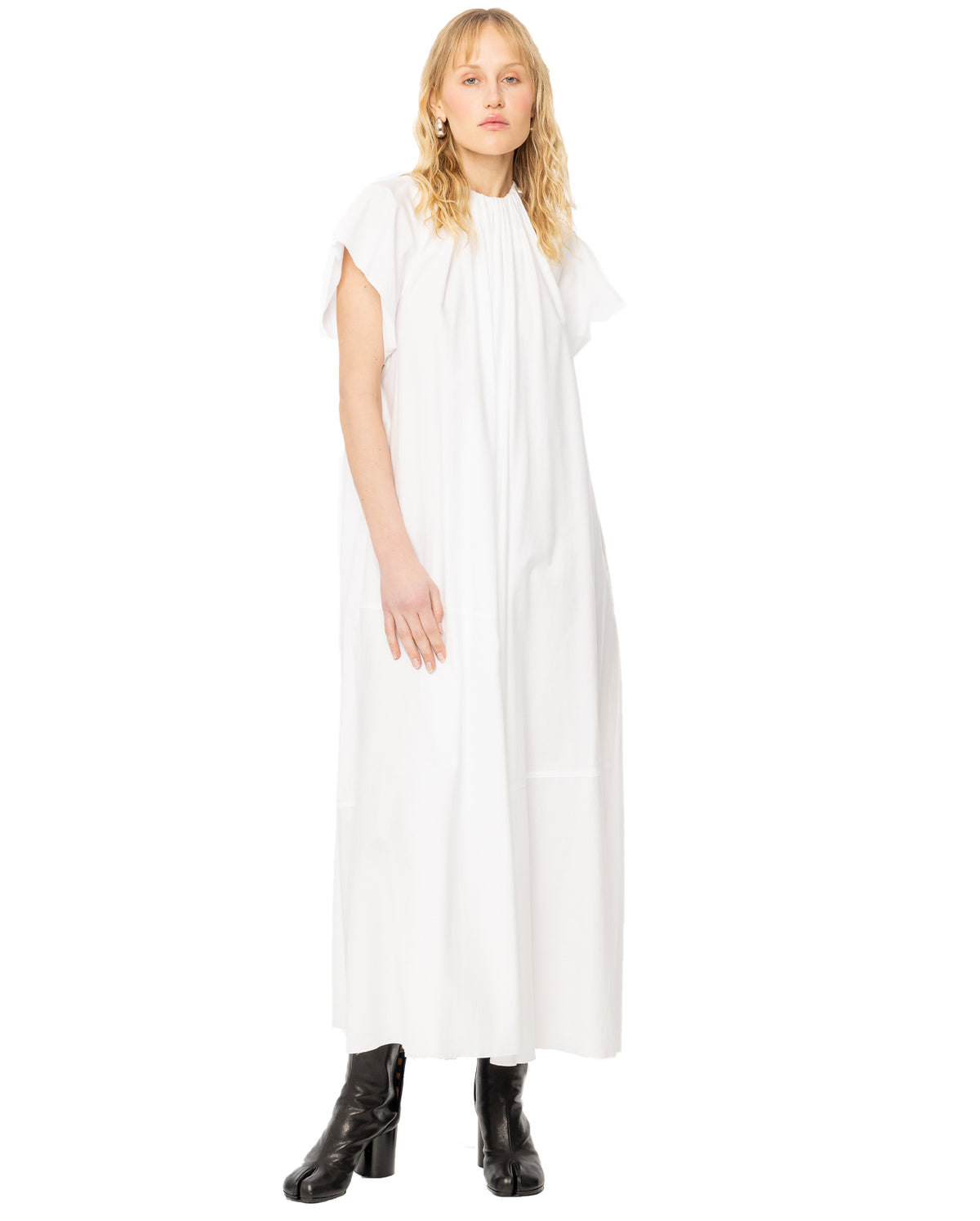 White Poplin Maxi Dress