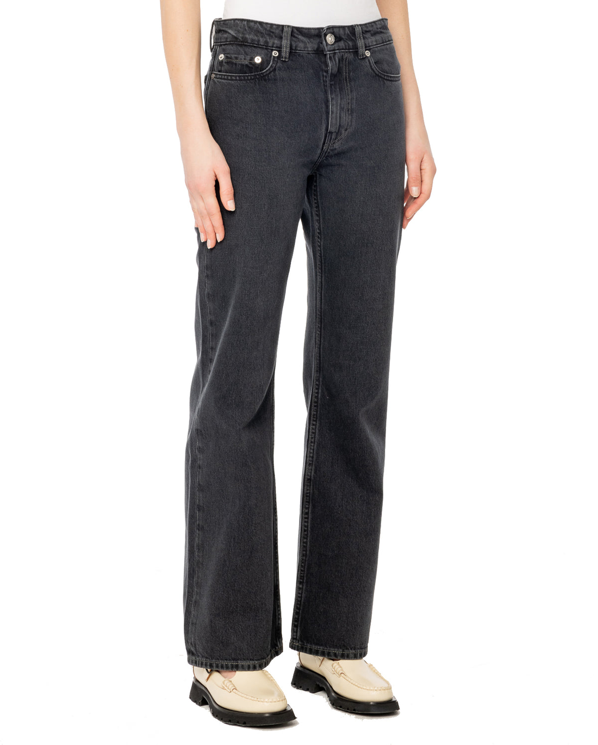 Boot Cut Jeans - Washed Black