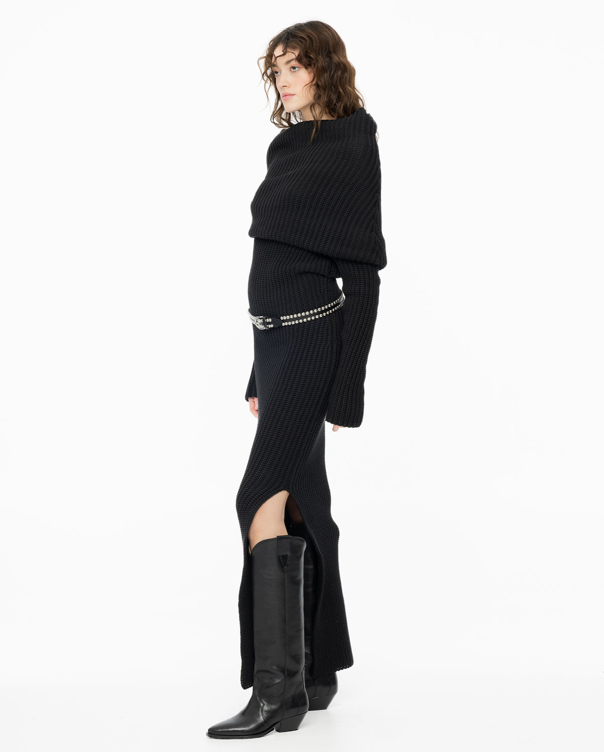 Knit Maxi Dress - Black