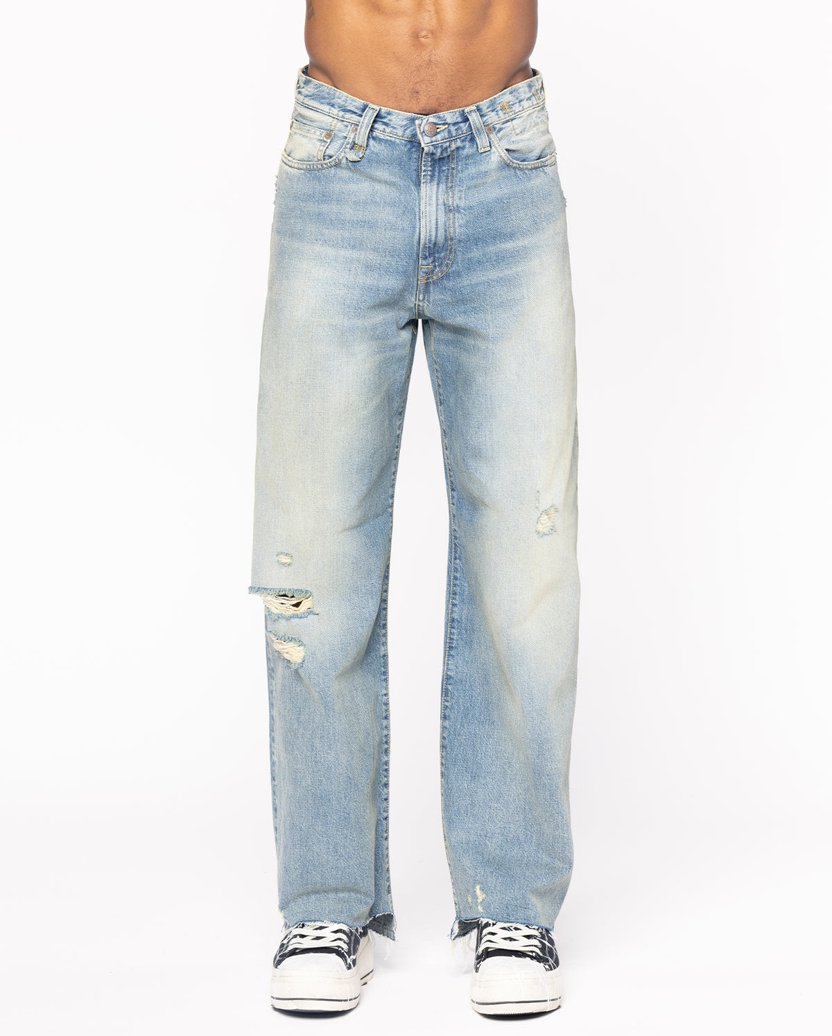 D'arcy Loose Jean With Rips - Hester Blue