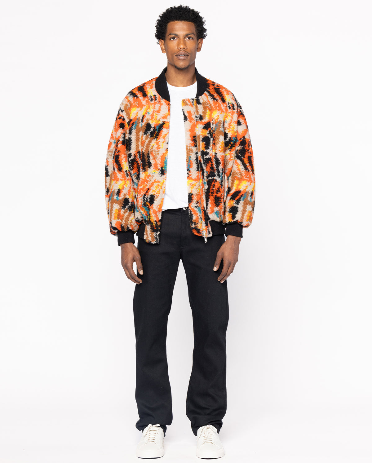 Otis Reversible Zip Up Fleece Jacket - Orange