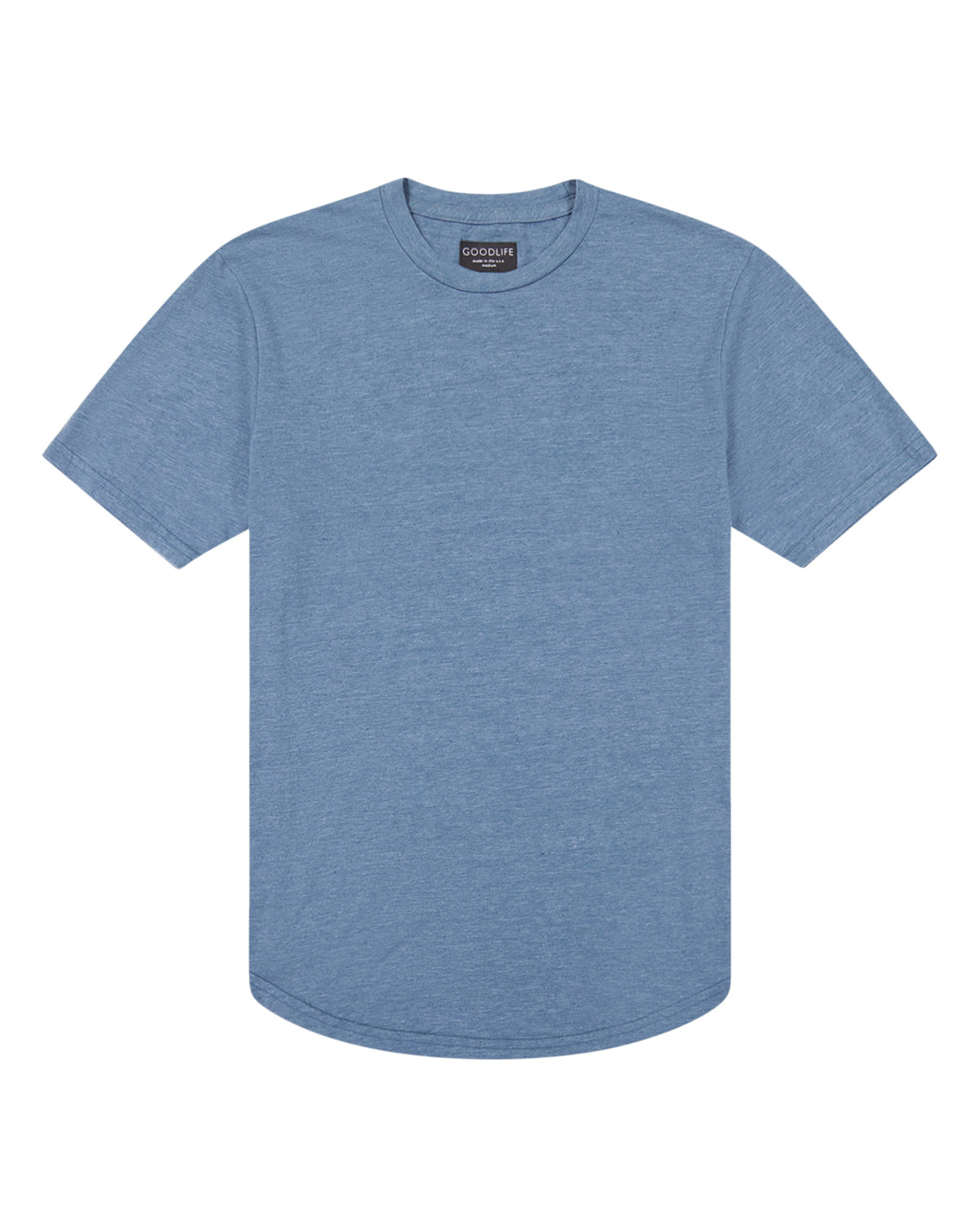 Short Sleeve Triblend Scallop Crew - Indian Teal
