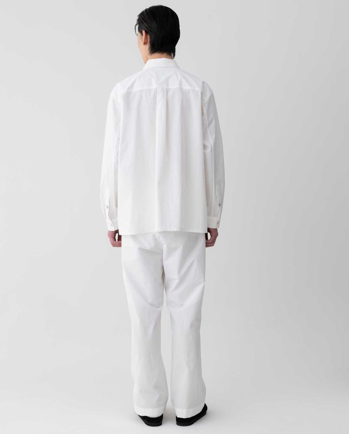 Round Line Layered Shirts - White