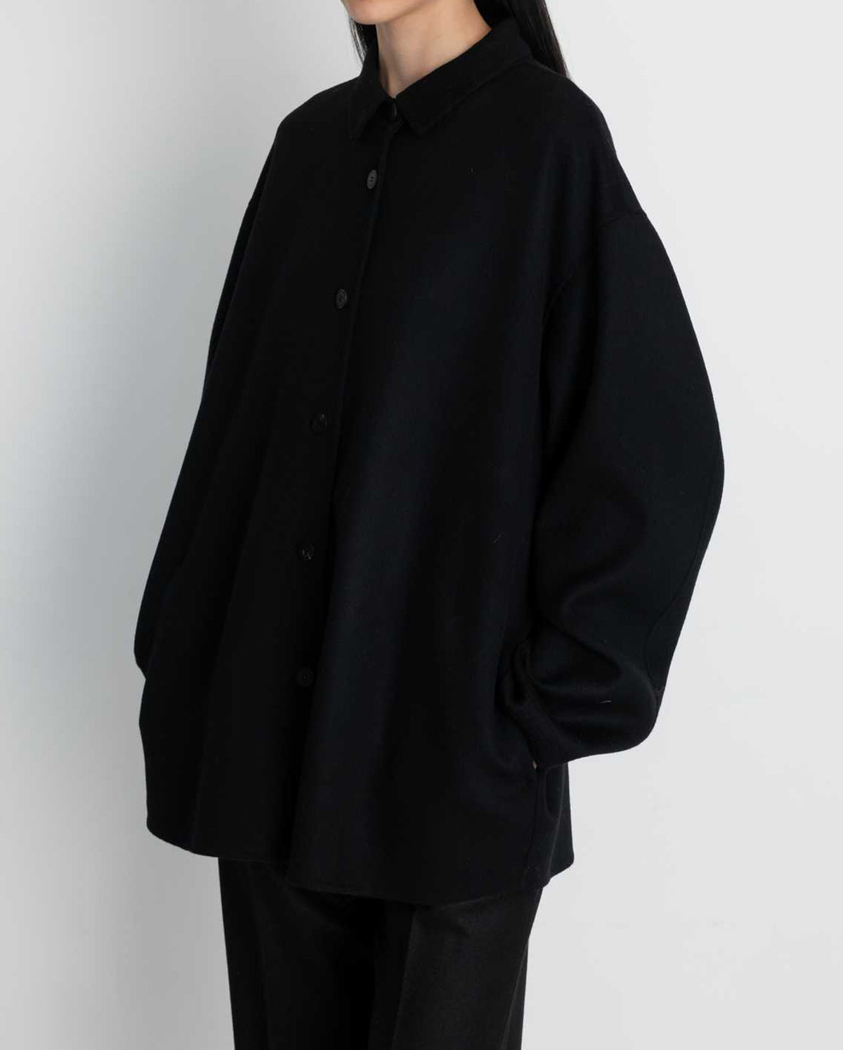 Backside Belted Handmade Jacket - Black