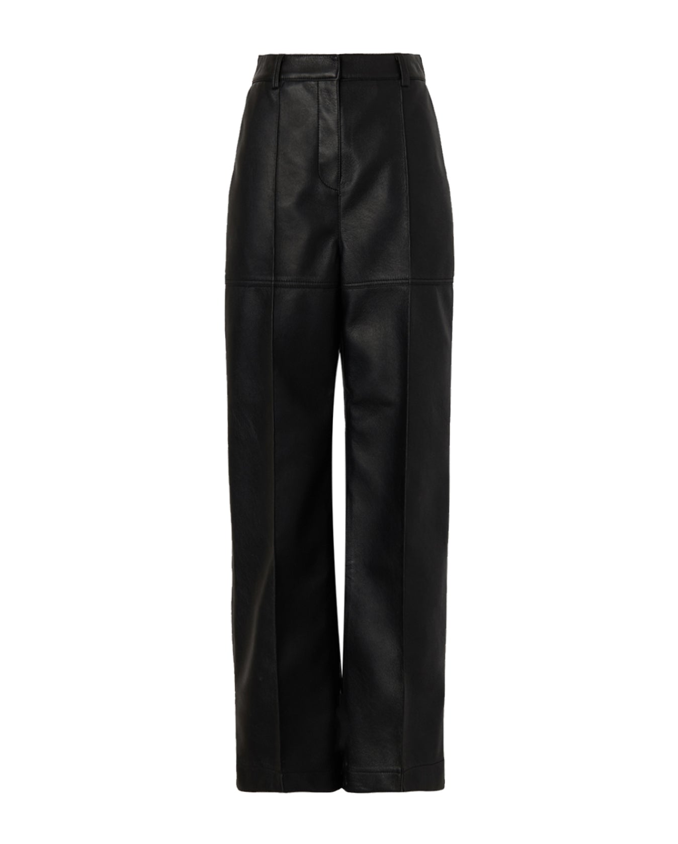 Faux Leather Straight Fit Pants - Black – Fred Segal