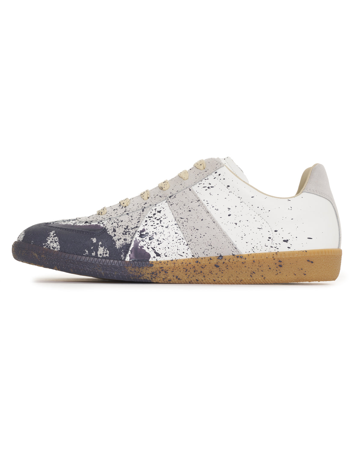 Replica Sneakers With Paint Splatter - White