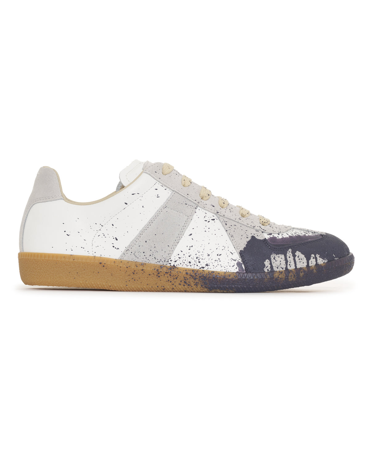 Replica Sneakers With Paint Splatter - White