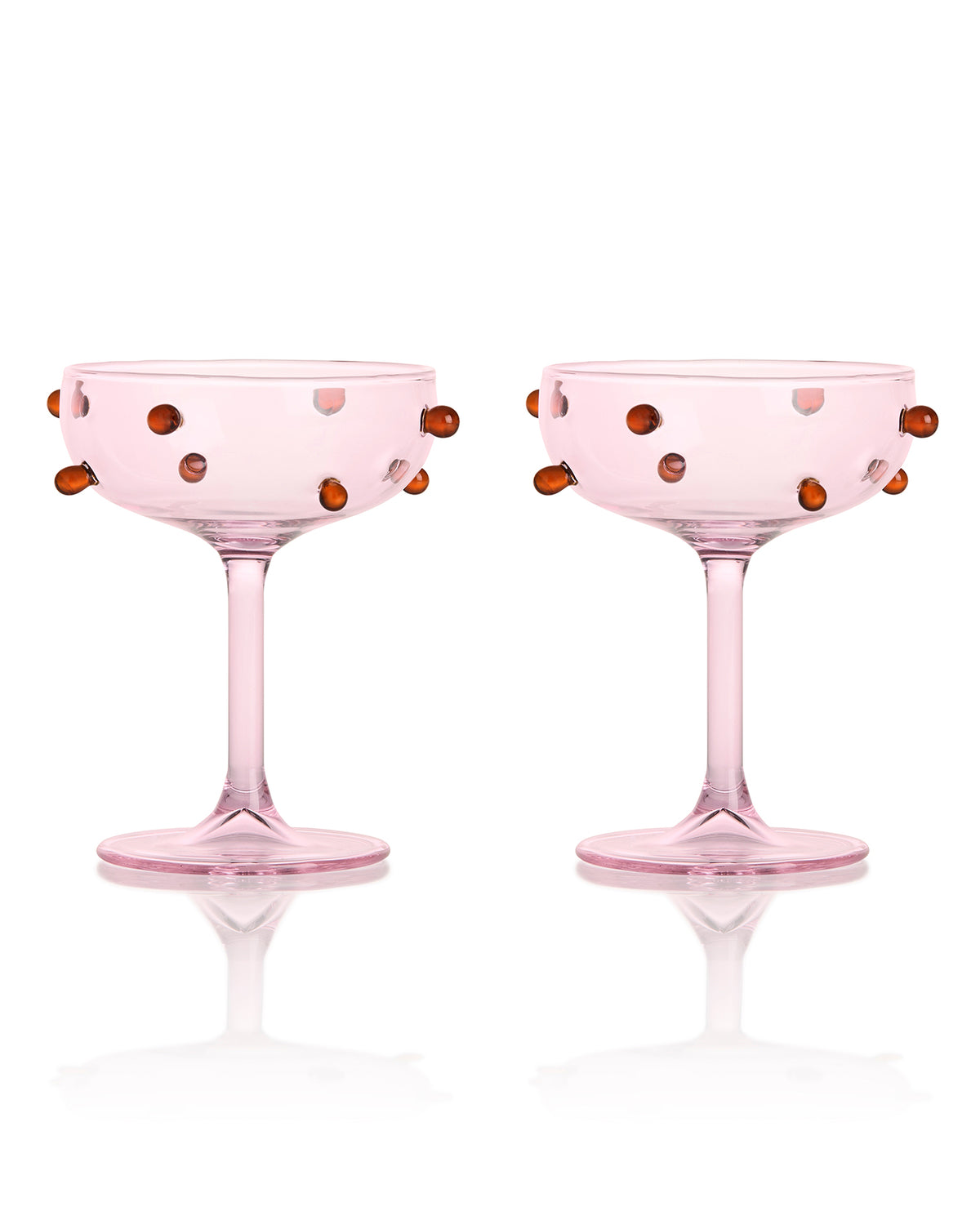 2 Pomponette Coupes - Pink/Amber