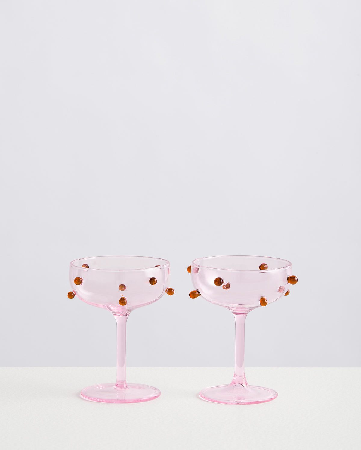 2 Pomponette Coupes - Pink/Amber
