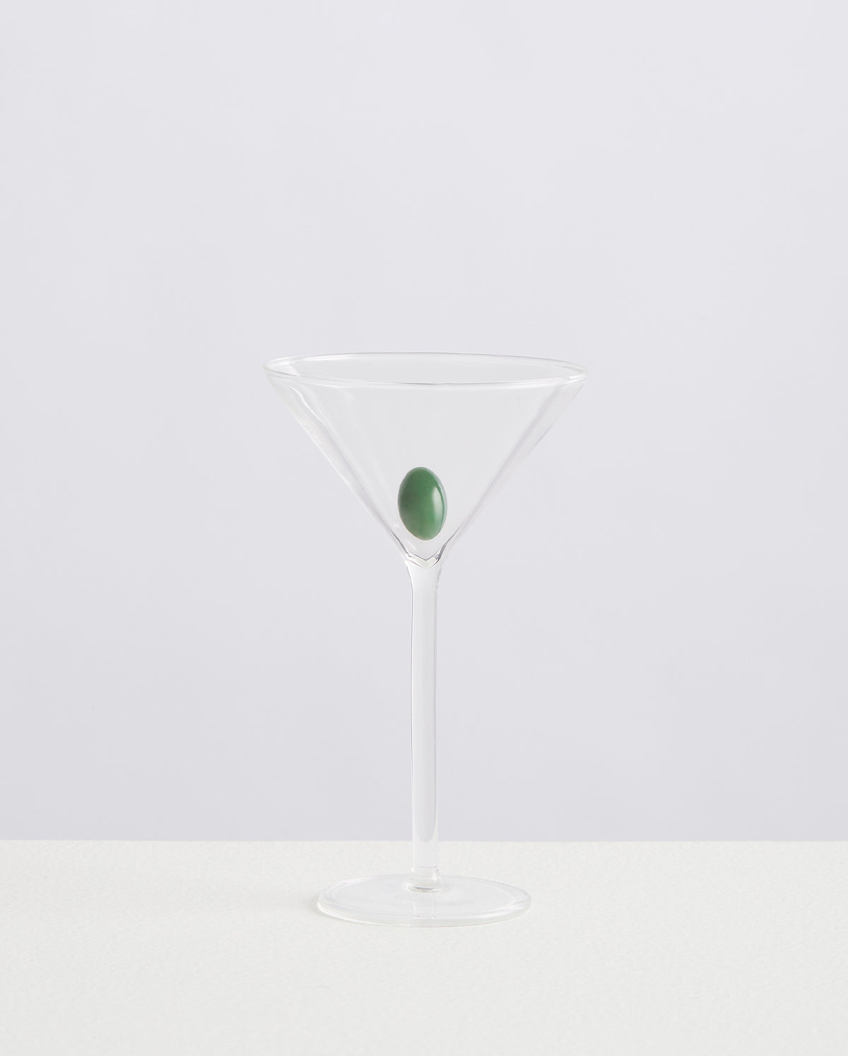 Martini Glass | Clear & Green
