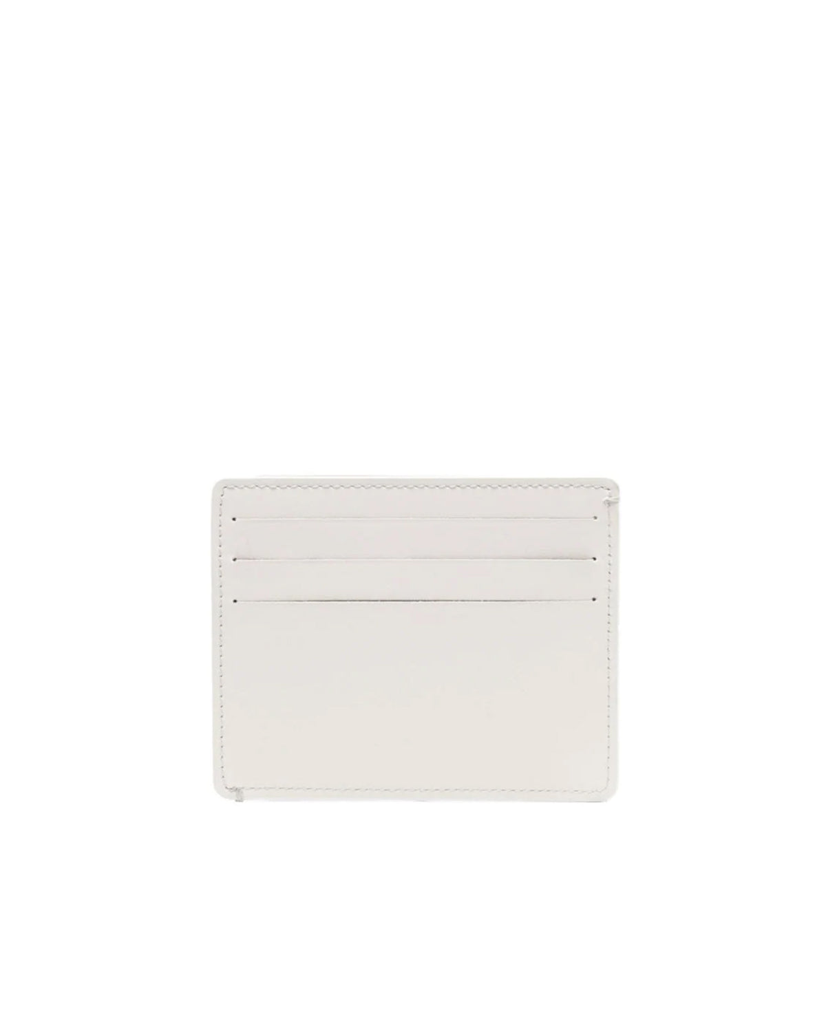 Calf Leather Slim Gap Card Holder - White