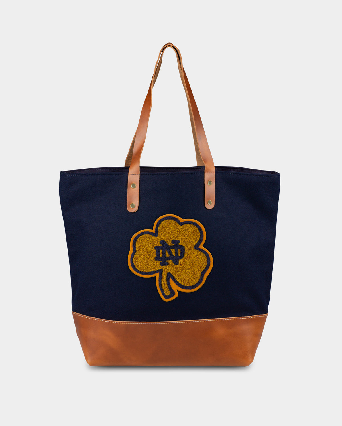 Notre Dame Navy Tote Bag "Clover"