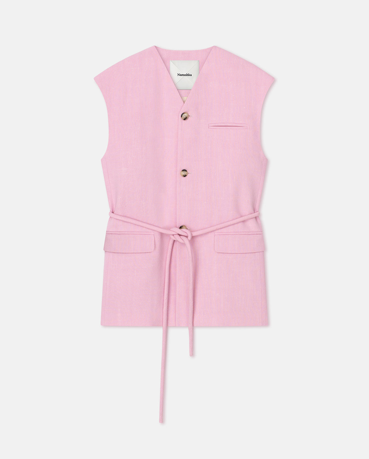 Miriam Orchid Tweed Boxy Tailored Vest