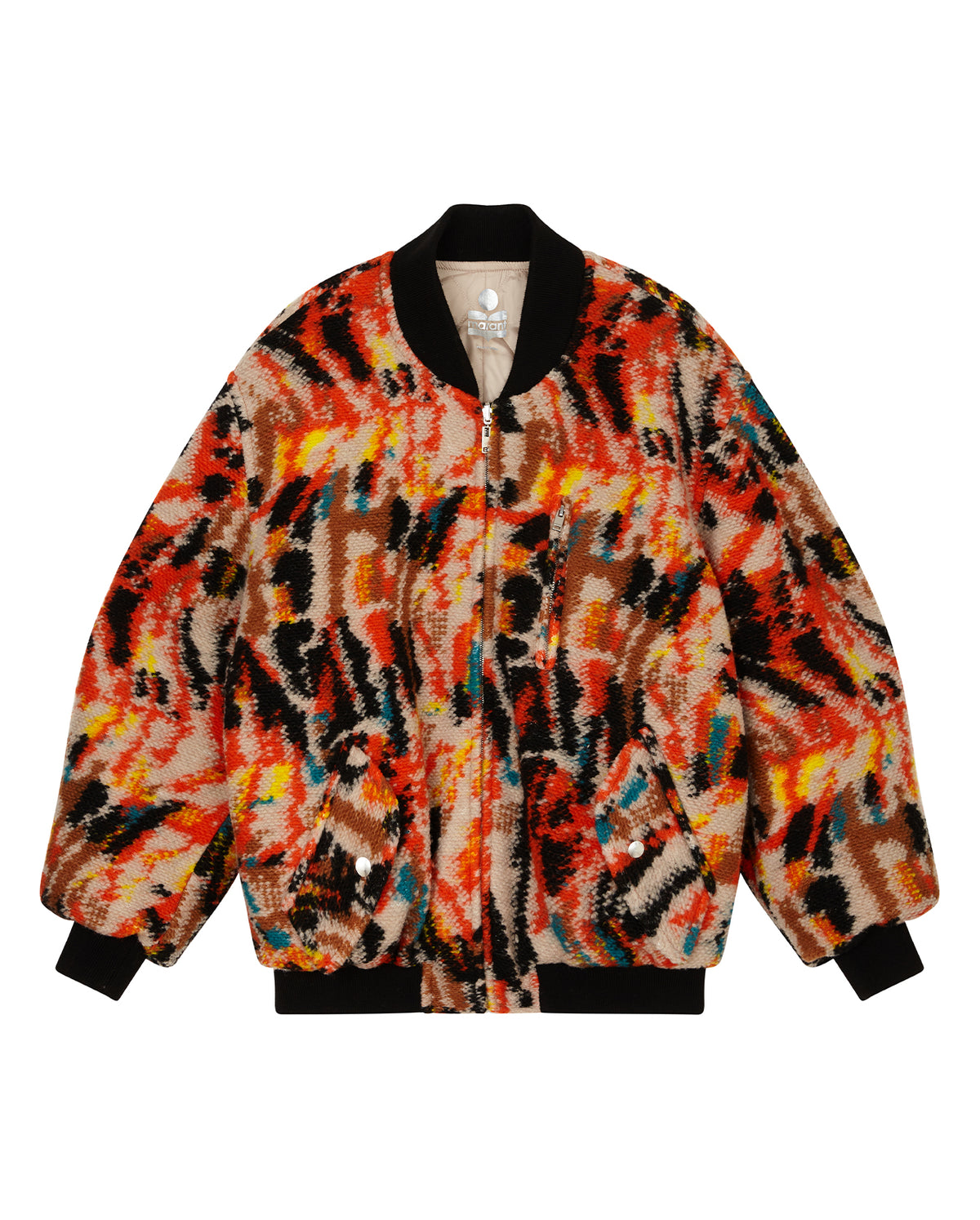 Otis Reversible Zip Up Fleece Jacket - Orange