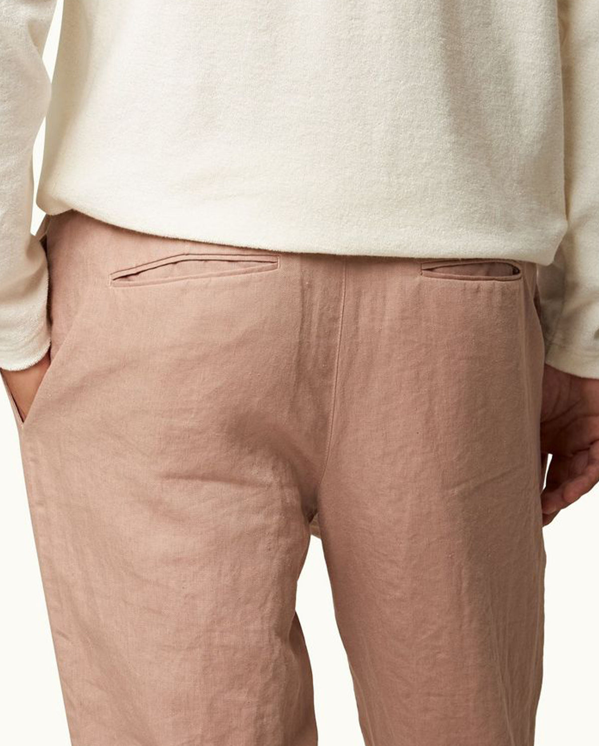 Cornell Linen Trousers In Sand Bar