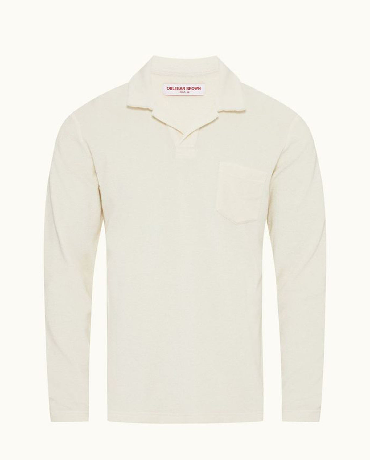 Terry Towelling Long Sleeve Polo Shirt