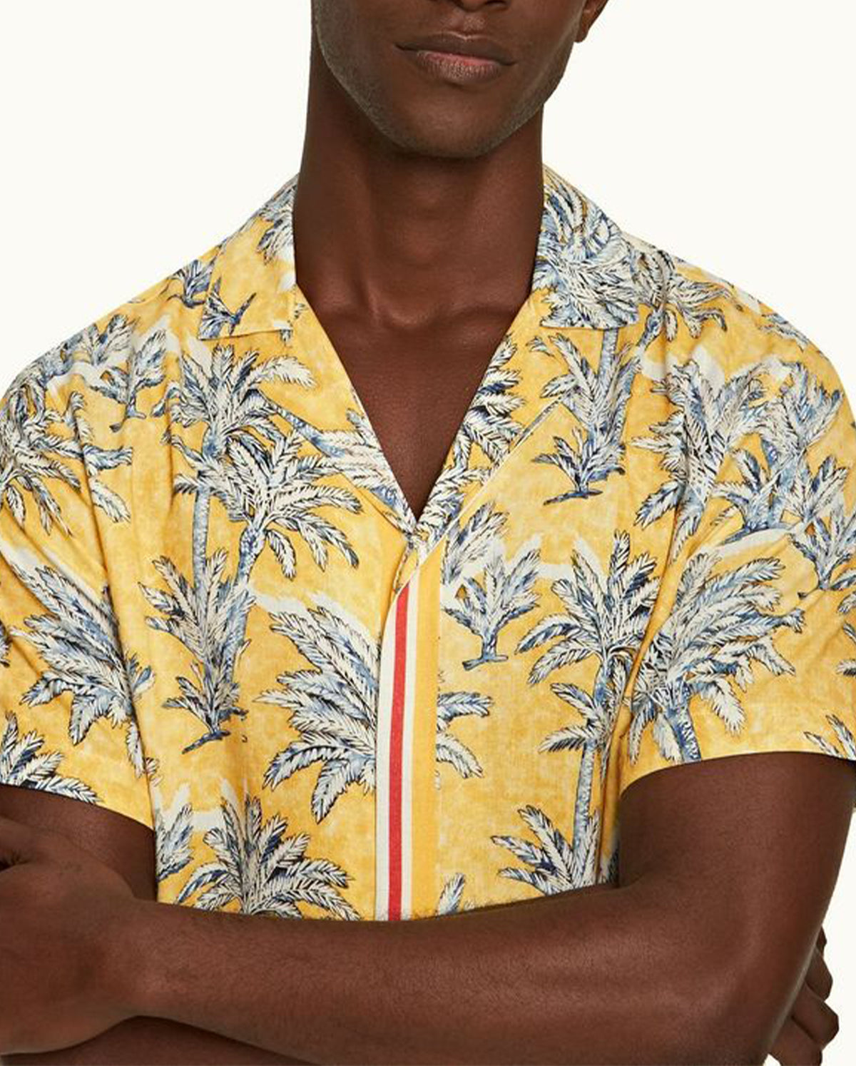 Maitan Capri Collar Shirt In Toucan Palm Print