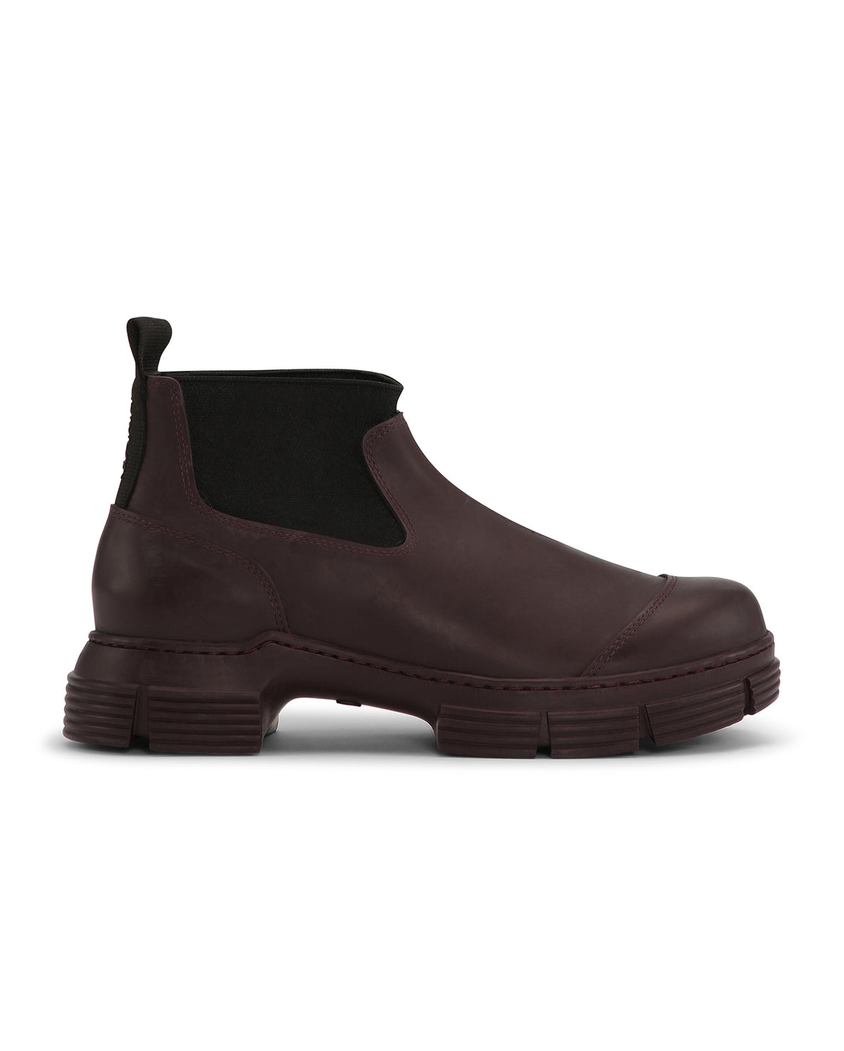 Recycled Rubber Crop City Boot - Burgundy