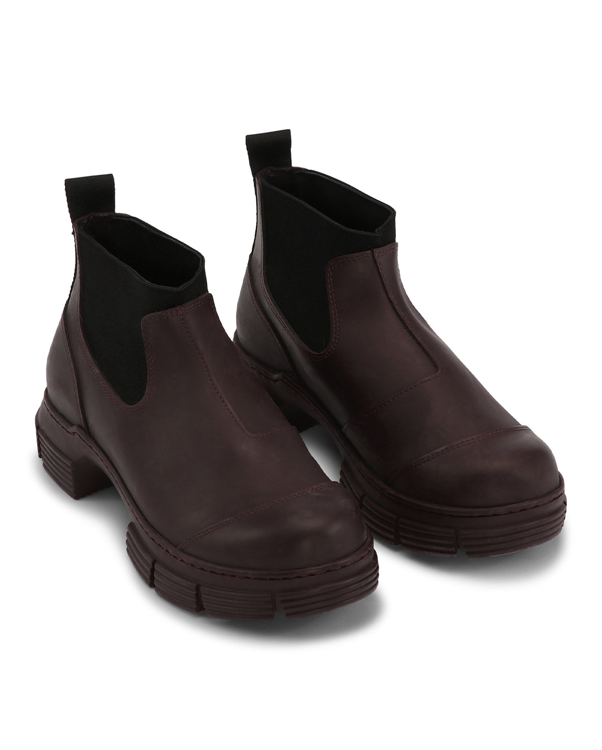 Recycled Rubber Crop City Boot - Burgundy