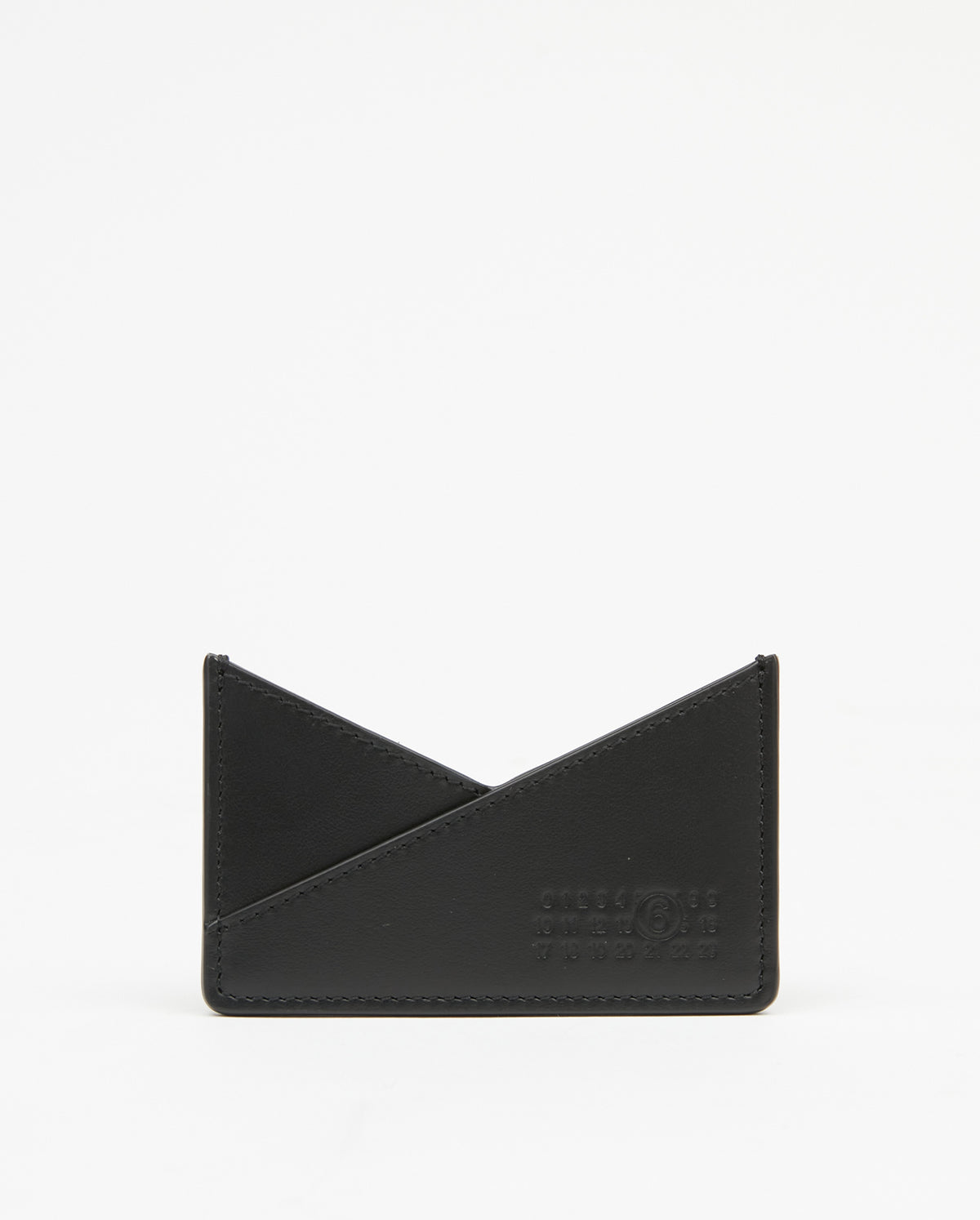 Smooth Leather 6 Card Holder - Black
