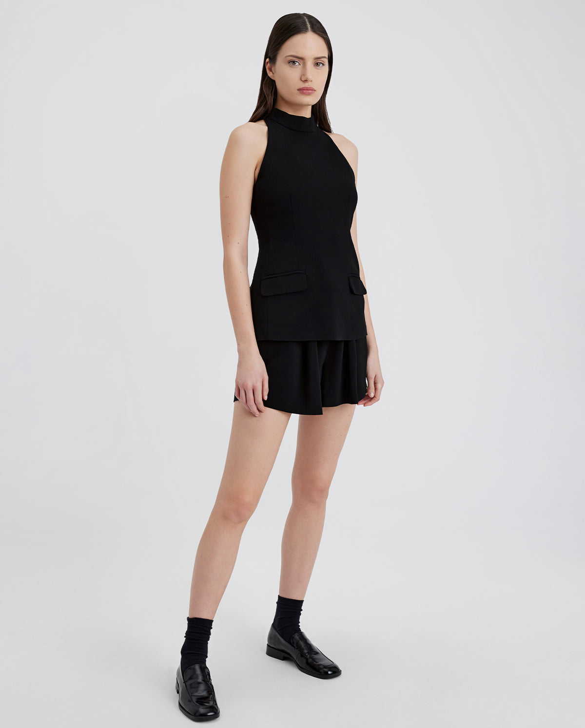 The Ronit Short Sleeve Top - Noir