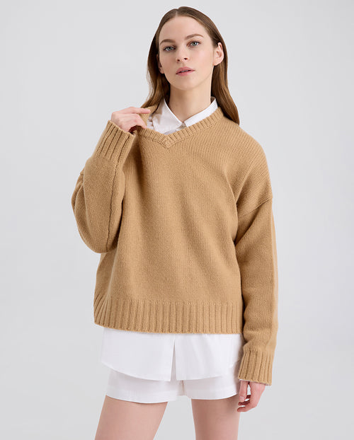 The Reva Cashmere Sweater  - Sandy Beach