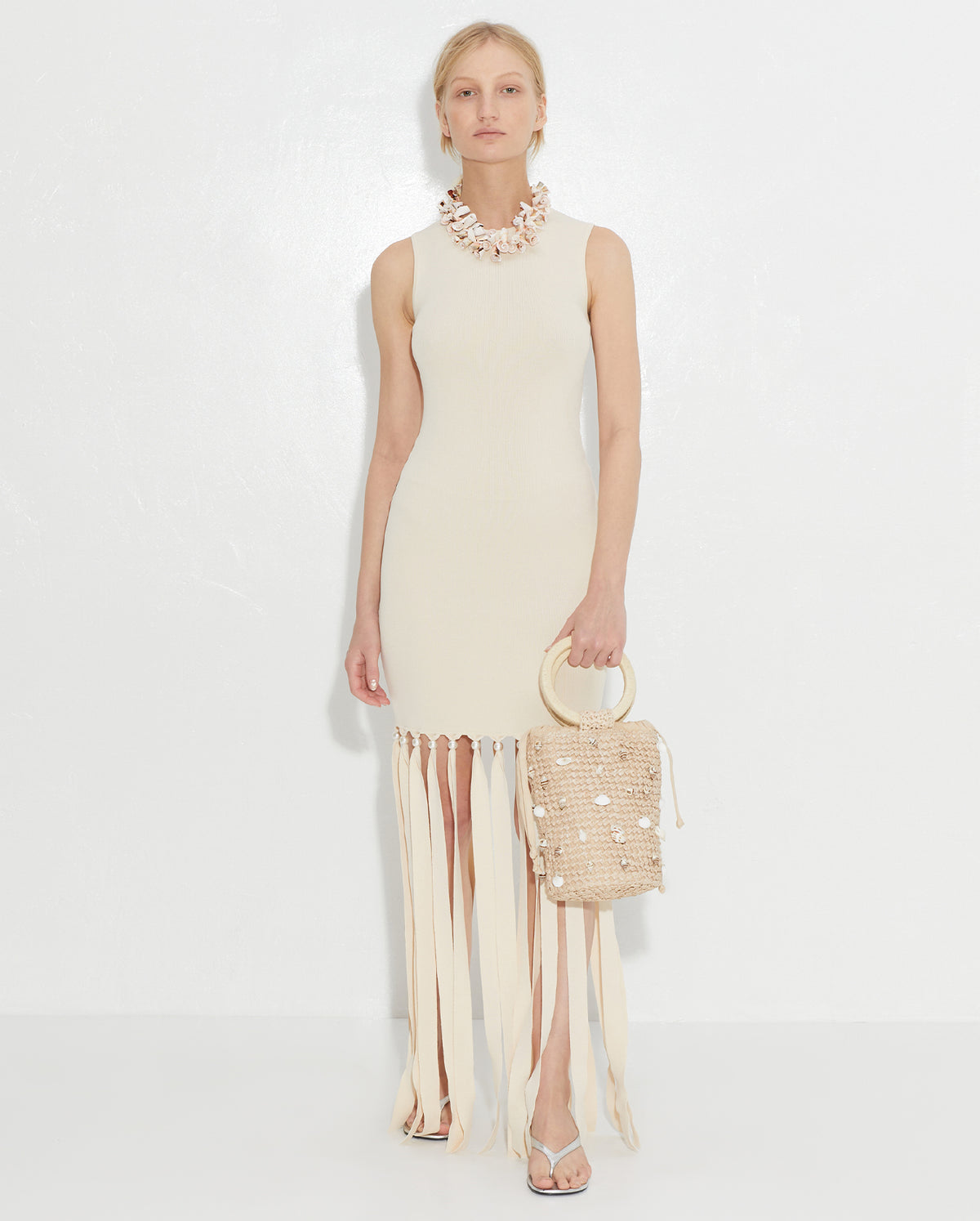 Eclisse Sleeveless Knit Dress - Ivory