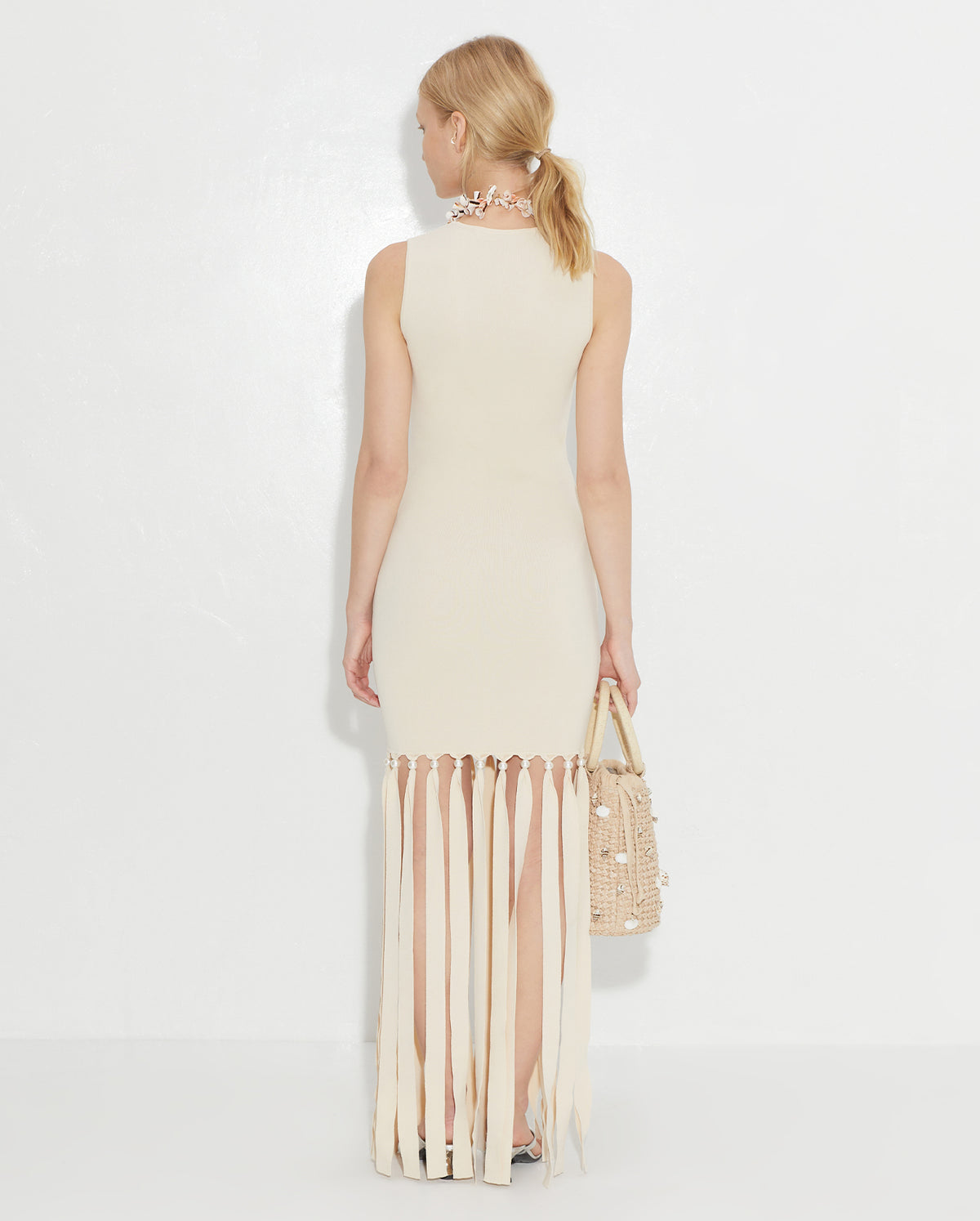 Eclisse Sleeveless Knit Dress - Ivory