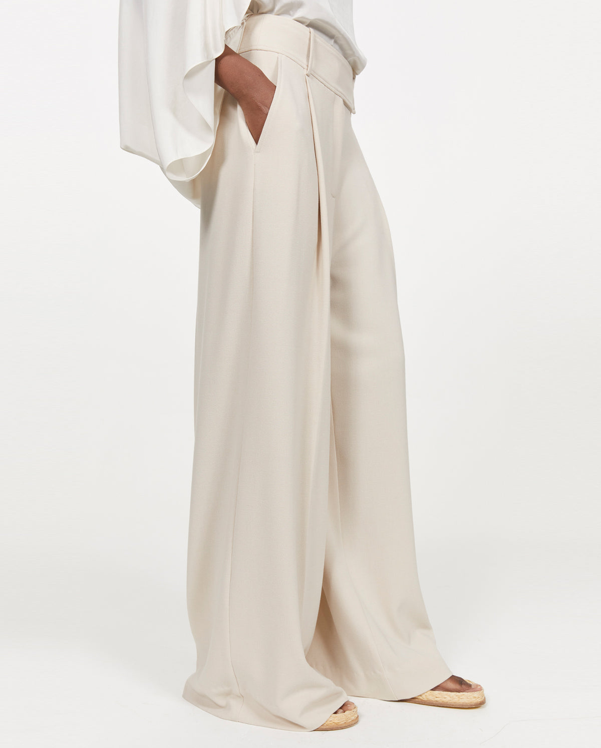 Obi Wide Pants In Oyster