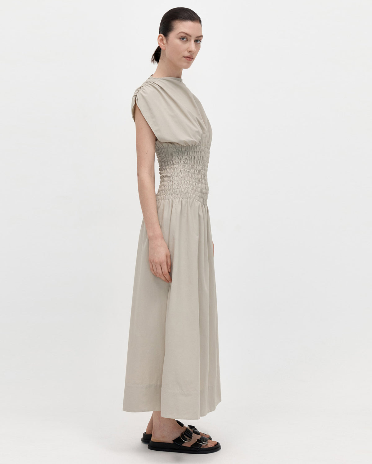 Shirred Maxi Dress - Birch