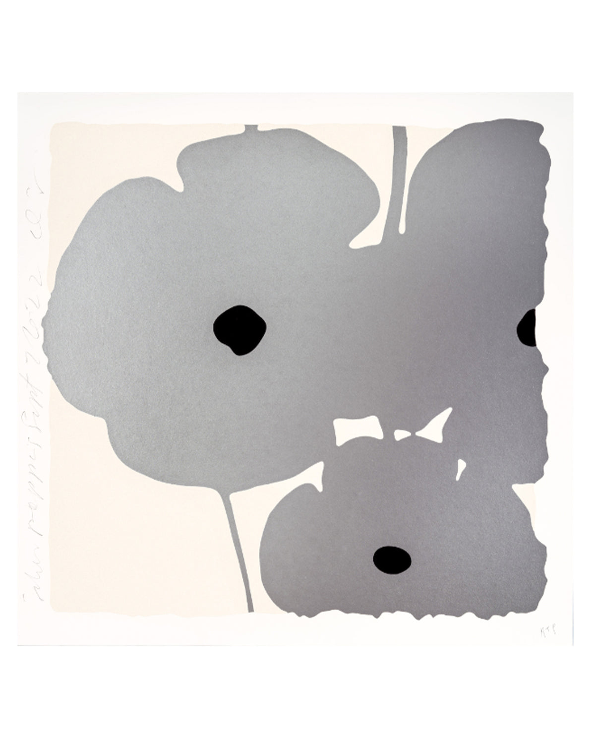 Donald Sultan Silver Poppies, Sept 7, 2022