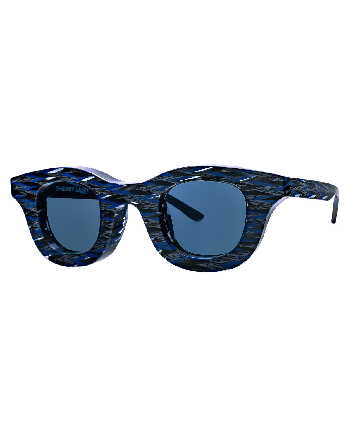 Hactivity - Blue Black Striped With Navy Lenses