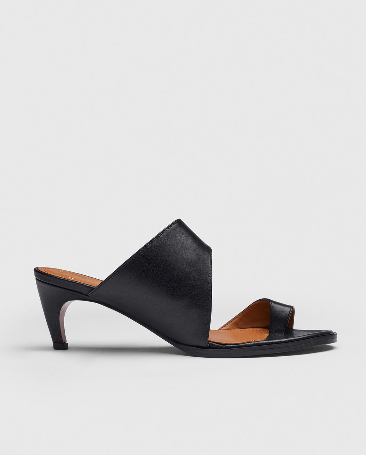 Trivento Black Leather Cut Out Heels