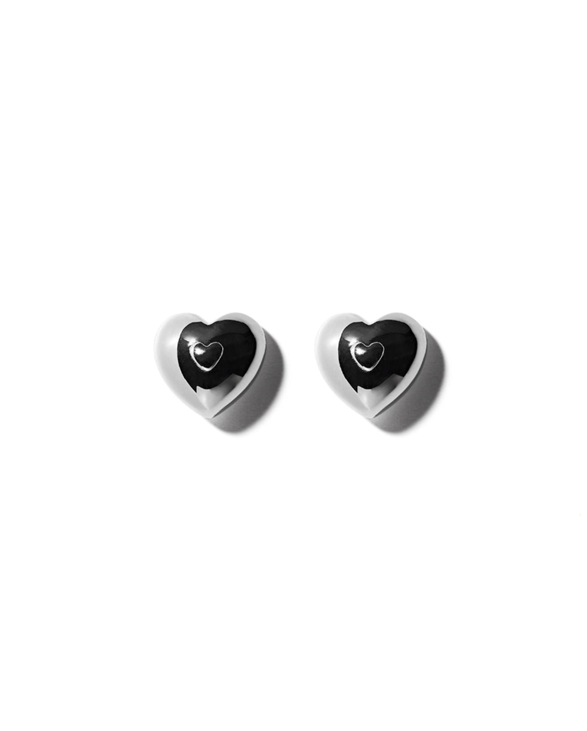 Very Vintage Silver Heart Earrings